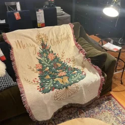 Wrap u0026 Relax Bettzeug-Weihnachts-Überwurfdecke – Festliche Wohnzimmerdekoration & Sofatuch