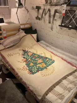 Wrap u0026 Relax Bettzeug-Weihnachts-Überwurfdecke – Festliche Wohnzimmerdekoration & Sofatuch