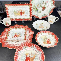 Elegance at the Table Küche & Esszimmer-Weihnachtsgeschirr-Set - Teller, Tassen, Schüsseln