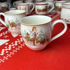 Elegance at the Table Küche & Esszimmer-Weihnachtsgeschirr-Set - Teller, Tassen, Schüsseln