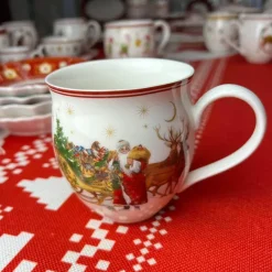 Elegance at the Table Küche & Esszimmer-Weihnachtsgeschirr-Set - Teller, Tassen, Schüsseln