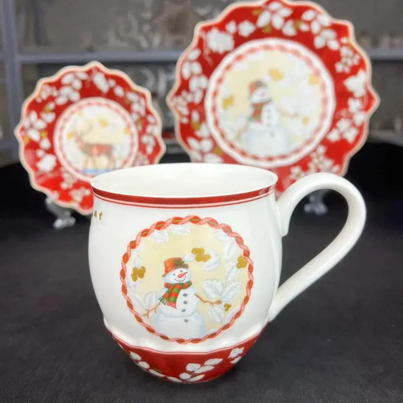 Elegance at the Table Küche & Esszimmer-Weihnachtsgeschirr-Set - Teller, Tassen, Schüsseln