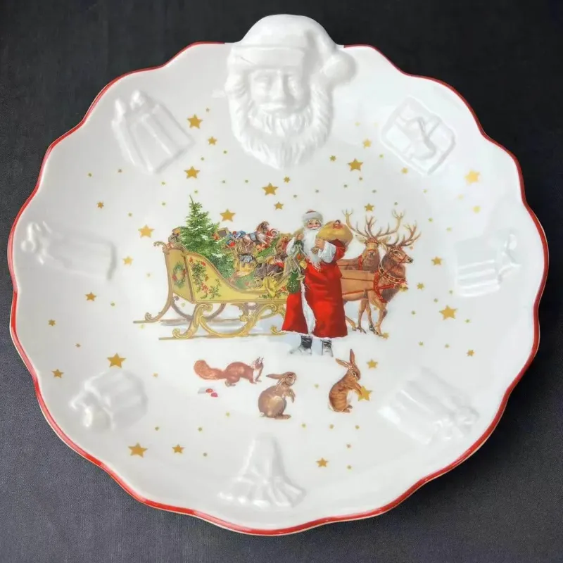 Elegance at the Table Küche & Esszimmer-Weihnachtsgeschirr-Set - Teller, Tassen, Schüsseln