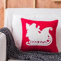 The Cushion Corner Bettzeug-Weihnachtskissenbezüge mit Schneeflocken und Elchmotiv – Festliche dekorative Kissenbezüge