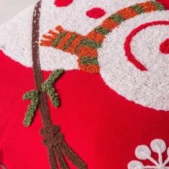 The Cushion Corner Bettzeug-Weihnachtskissenbezüge mit Schneeflocken und Elchmotiv – Festliche dekorative Kissenbezüge