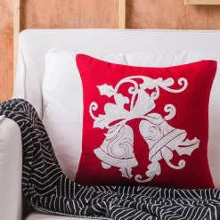 The Cushion Corner Bettzeug-Weihnachtskissenbezüge mit Schneeflocken und Elchmotiv – Festliche dekorative Kissenbezüge