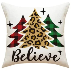 Pillow Haven Bettzeug-Weihnachtskissenbezug - Weihnachtsmann und Schneemann - Weihnachtsdekor