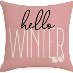 Pillow Haven Bettzeug-Weihnachtskissenbezug - Weihnachtsmann und Schneemann - Weihnachtsdekor