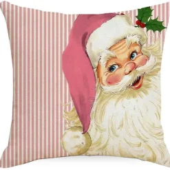Pillow Haven Bettzeug-Weihnachtskissenbezug - Weihnachtsmann und Schneemann - Weihnachtsdekor