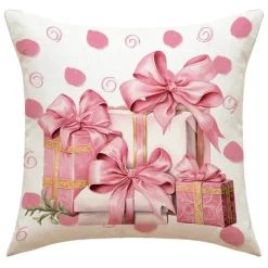 Pillow Haven Bettzeug-Weihnachtskissenbezug - Weihnachtsmann und Schneemann - Weihnachtsdekor