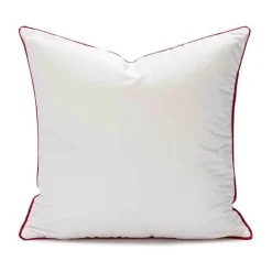 The Cushion Corner Bettzeug-Weihnachtskissenbezug aus Samt – Festliches Dekor mit roter Schleife