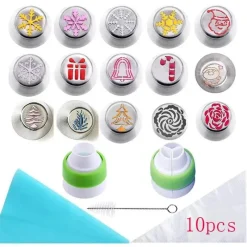 Tom Küche & Esszimmer-Weihnachts-Kuchen-Dekorationstüllen-Set für festliches Backen an Feiertagen