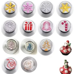 Tom Küche & Esszimmer-Weihnachts-Kuchen-Dekorationstüllen-Set für festliches Backen an Feiertagen