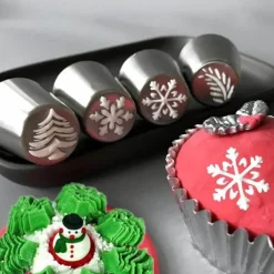 Tom Küche & Esszimmer-Weihnachts-Kuchen-Dekorationstüllen-Set für festliches Backen an Feiertagen