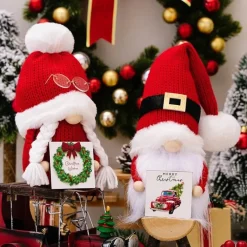 Tom Küche & Esszimmer-Weihnachtsmann-inspirierte Gnomenpuppe – Bezaubernde Weihnachtsdekoration