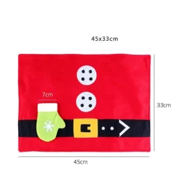 The Culinary Kit Küche & Esszimmer-Weihnachtsmann-Tischsets – Festliche Weihnachtsdekoration