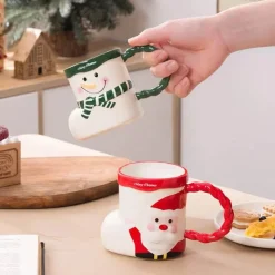 Tom Küche & Esszimmer-Weihnachtsmann-Weihnachtstasse – Festliches Keramik-Kaffeetassen-Geschenk