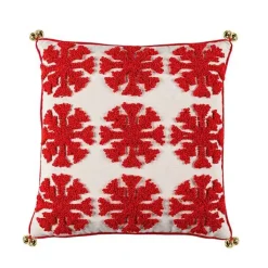 The Cushion Corner Bettzeug-Weihnachts-Schneeflocken-Kissenbezug – Festliche Weihnachtsdekoration