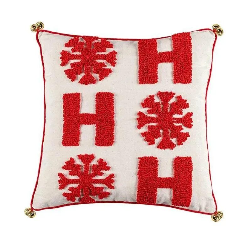 The Cushion Corner Bettzeug-Weihnachts-Schneeflocken-Kissenbezug – Festliche Weihnachtsdekoration