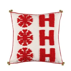 The Cushion Corner Bettzeug-Weihnachts-Schneeflocken-Kissenbezug – Festliche Weihnachtsdekoration