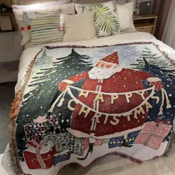 Wrap u0026 Relax Bettzeug-Weihnachtssofadecke - Weihnachtsdeko-Überwurf