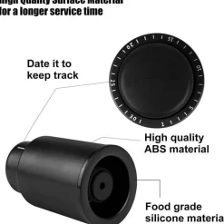 The Culinary Kit Küche & Esszimmer-Weinflaschenverschluss – wiederverwendbarer Vakuum-Weinkonservierer