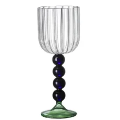 Plates u0026 More Küche & Esszimmer-Weinglas im Retro-Look, hitzebeständig, 345 ml, Twister-Stiel