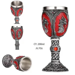 Feast u0026 Flair Küche & Esszimmer-Weinglas mit gotischem Totenkopfmotiv, 200 ml, Cocktail-Trinkgefäß aus Kunstharz