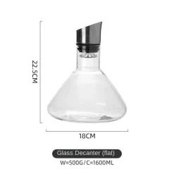 Timeless Touch Küche & Esszimmer-Weinkaraffe aus Kristall – Verträumtes Bergdesign