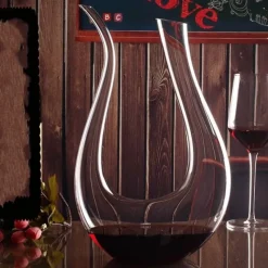 The Culinary Kit Küche & Esszimmer-Weinkaraffe aus Kristallglas – handgefertigtes, einzigartiges Barzubehör