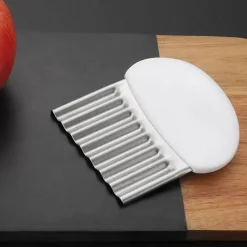 Tom Küche & Esszimmer-Wellenförmiges Schneidemesser - Edelstahlschneider für Obst und Gemüse