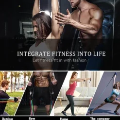 The Relaxation Nook Fitness-Gadgets|Gesundheits- Und Entspannungstools-Widerstandsband-Set – 16-teiliges Armkraft-Trainingsset