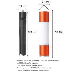 The Outdoor Vault Camping-Werkzeuge|Outdoor-Artikel-Wiederaufladbare LED-Camping-Taschenlampe – Zoombares tragbares Hängelicht