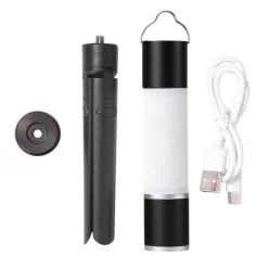 The Outdoor Vault Camping-Werkzeuge|Outdoor-Artikel-Wiederaufladbare LED-Camping-Taschenlampe – Zoombares tragbares Hängelicht