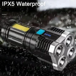 Roam Ready Heimwerkzeuge|Outdoor & Garten-Wiederaufladbare LED-Taschenlampe – ultrahelles tragbares Licht