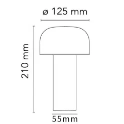 The Gilded Nest Wohndeko|Beleuchtung-Wiederaufladbare Pilz-Tischlampe – Akzentlicht im italienischen Stil