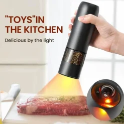 Deco Küche & Esszimmer-Wiederaufladbare Salz- und Pfeffermühle – Automatische Gewürzmühle