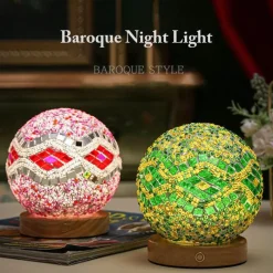 Bright Accents Beleuchtung-Wiederaufladbare Tischlampe aus böhmischem Glas – stilvoller Akzent für die Inneneinrichtung