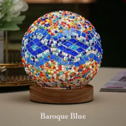 Bright Accents Beleuchtung-Wiederaufladbare Tischlampe aus böhmischem Glas – stilvoller Akzent für die Inneneinrichtung