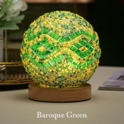 Bright Accents Beleuchtung-Wiederaufladbare Tischlampe aus böhmischem Glas – stilvoller Akzent für die Inneneinrichtung