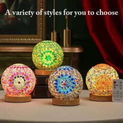 Bright Accents Beleuchtung-Wiederaufladbare Tischlampe aus böhmischem Glas – stilvoller Akzent für die Inneneinrichtung