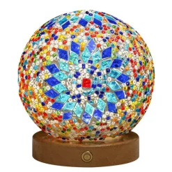 Bright Accents Beleuchtung-Wiederaufladbare Tischlampe aus böhmischem Glas – stilvoller Akzent für die Inneneinrichtung