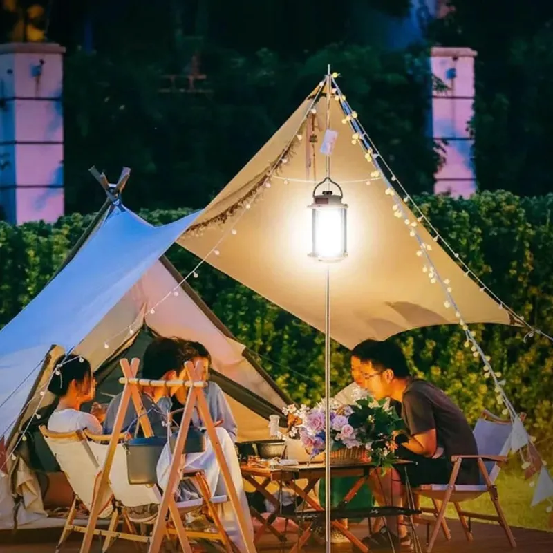 Wild u0026 Free Gear Camping-Werkzeuge|Outdoor-Gadgets-Wiederaufladbare tragbare Stativlaterne mit dimmbarem Licht für den Einsatz im Campingbereich