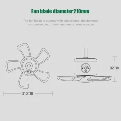 Trail u0026 Beyond Camping-Werkzeuge|Camping Im Freien-Wiederaufladbare tragbare Hängeventilatorlampe - Coole Wohndekoration