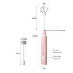 The Culinary Kit Küche & Esszimmer-Wiederaufladbarer Handrührer - Elektrischer Mixer mit 3 Geschwindigkeiten