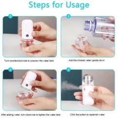 Tranquil Touch Gesundheits-Gadgets|Gesundheits- Und Entspannungstools-Wiederaufladbarer Nano-Nebel-Gesichtsbefeuchter – Tragbares Feuchtigkeitsspray für die Haut