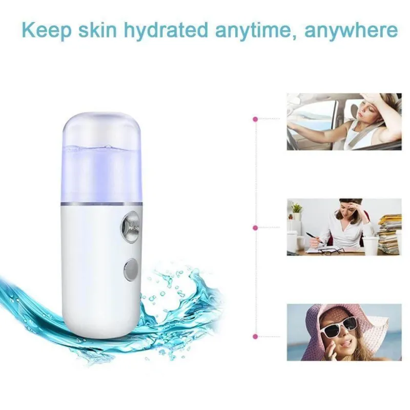 Tranquil Touch Gesundheits-Gadgets|Gesundheits- Und Entspannungstools-Wiederaufladbarer Nano-Nebel-Gesichtsbefeuchter – Tragbares Feuchtigkeitsspray für die Haut