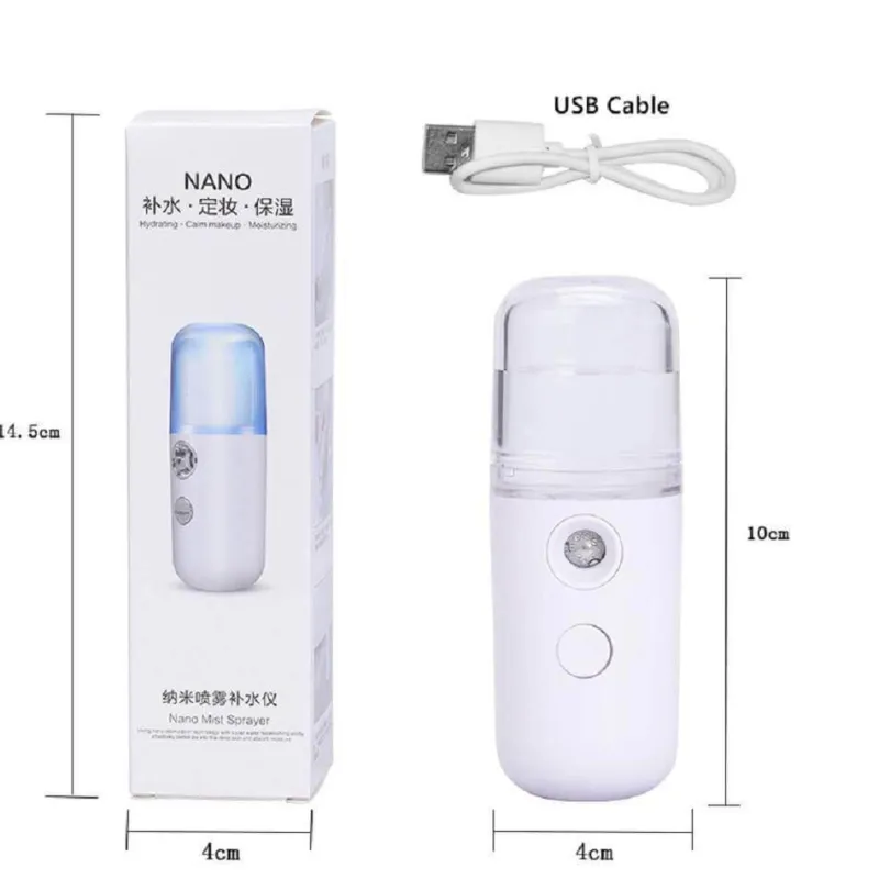 Tranquil Touch Gesundheits-Gadgets|Gesundheits- Und Entspannungstools-Wiederaufladbarer Nano-Nebel-Gesichtsbefeuchter – Tragbares Feuchtigkeitsspray für die Haut