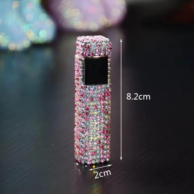 The Outdoor Vault Outdoor-Artikel|Heimwerkzeuge-Wiederaufladbares Feuerzeug mit Strasssteinen – funkelndes tragbares Feuerzeug