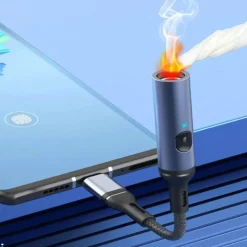 The Outdoor Vault Camping Im Freien|Outdoor-Artikel-Wiederaufladbares flammenloses Feuerzeug per USB-C – Tragbare Reisetaschenlampe